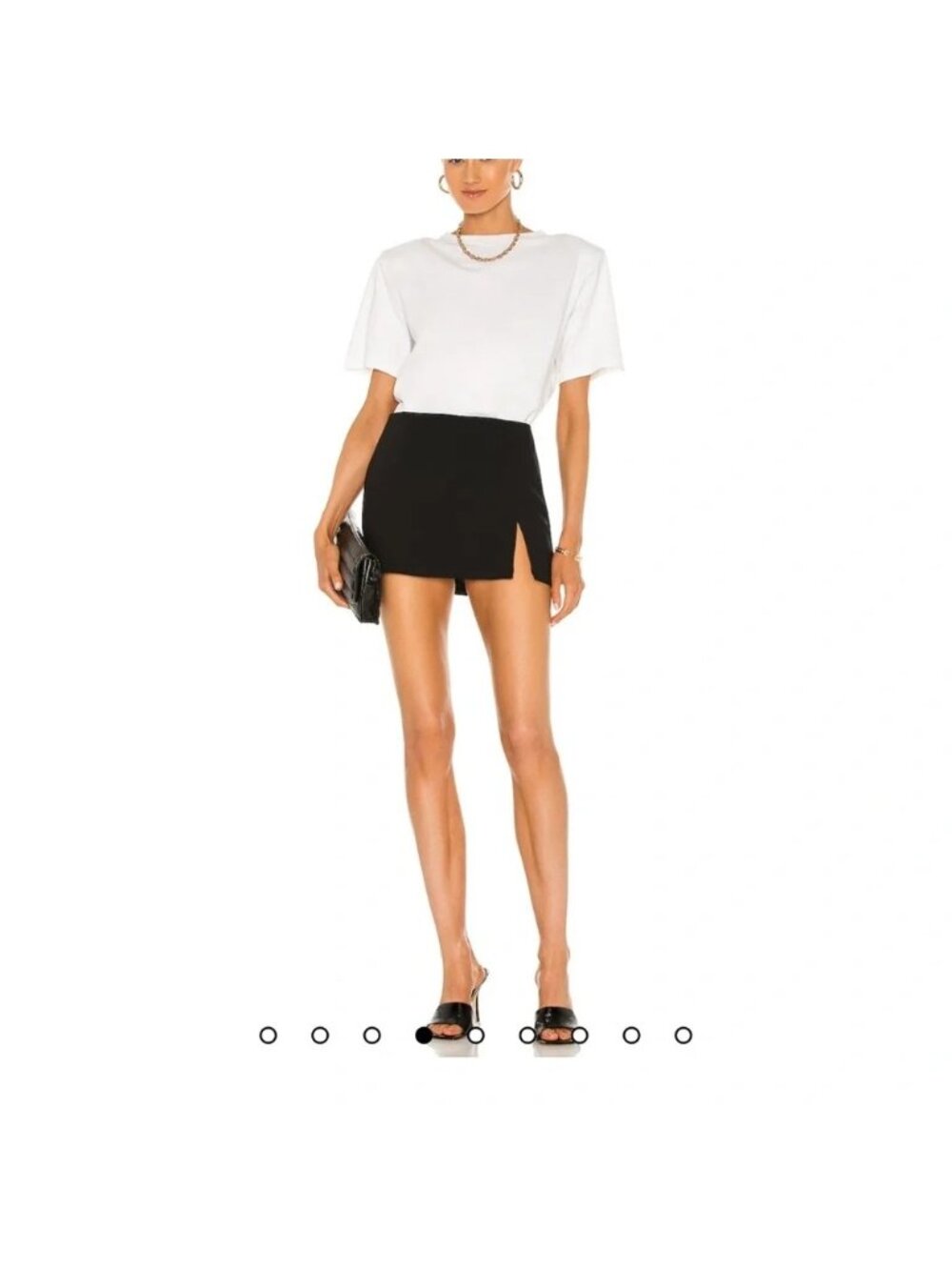 Amanda Uprichard Dale Black Mini Skort Skirt LARGE Revolve